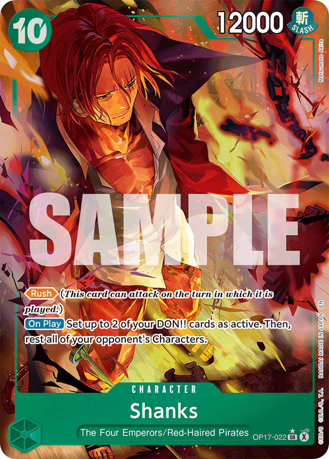Shanks OP17-022 Alt Art card, The World's Strongest Warriors