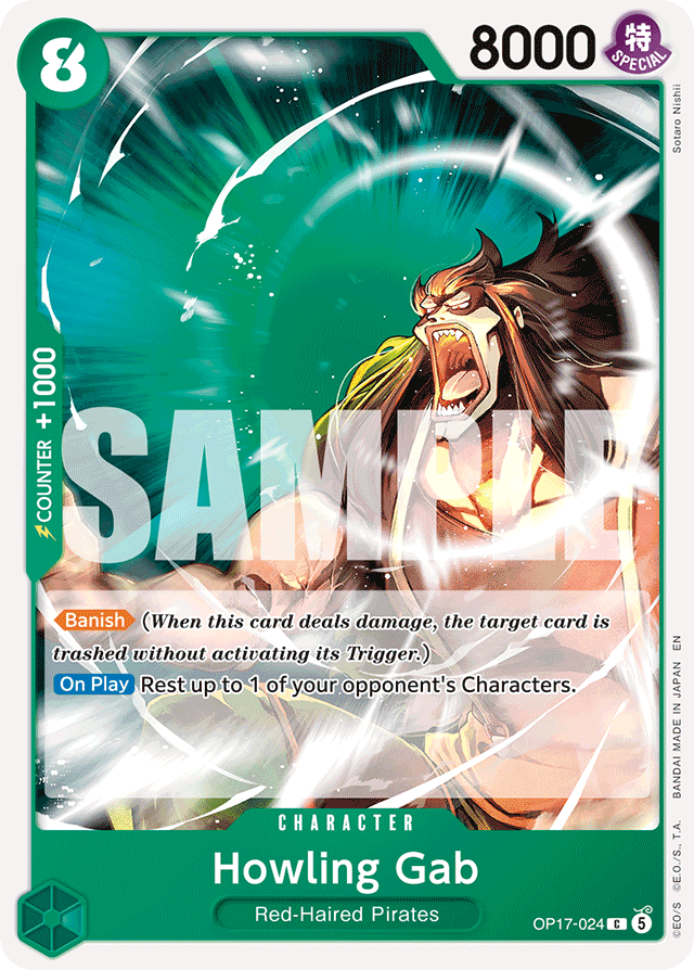 Howling Gab OP17-024 card, The World's Strongest Warriors
