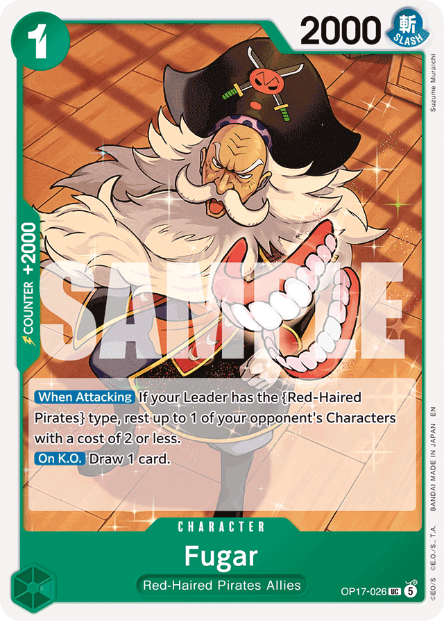Fugar OP17-026 card, The World's Strongest Warriors
