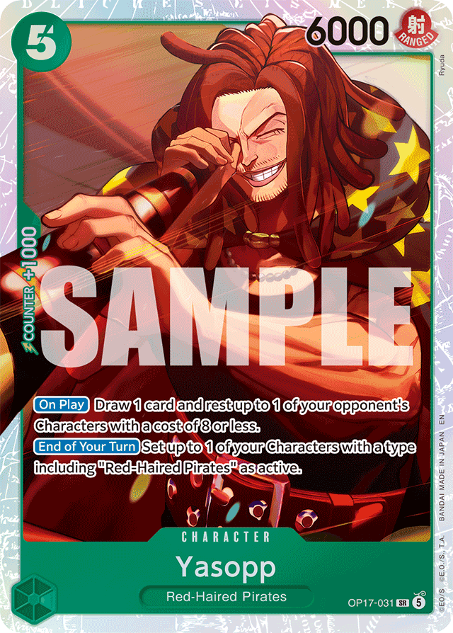 Yasopp OP17-031 card, The World's Strongest Warriors