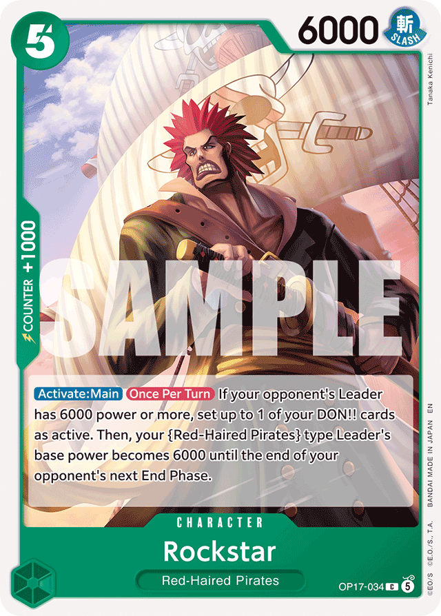 Rockstar OP17-034 card, The World's Strongest Warriors