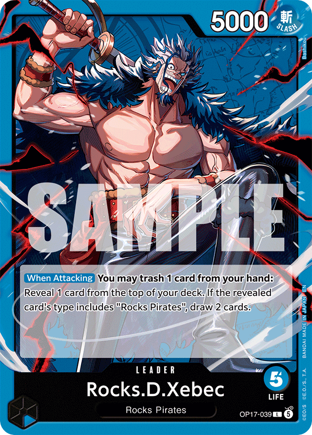 Rocks.D.Xebec OP17-039 card, The World's Strongest Warriors