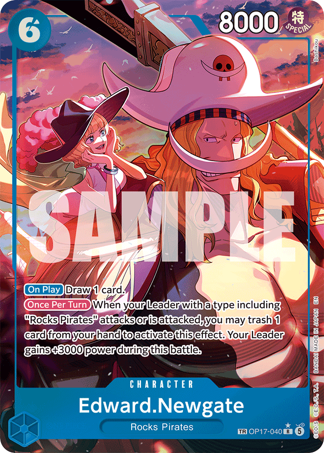 Edward.Newgate OP17-040 Treasure Rare card, The World's Strongest Warriors