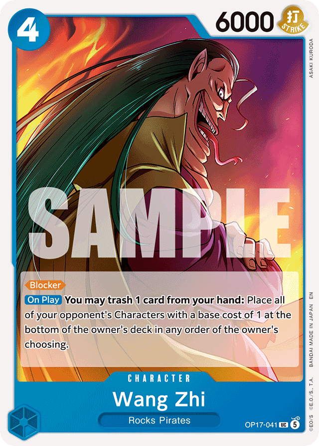 Wang Zhi OP17-041 card, The World's Strongest Warriors
