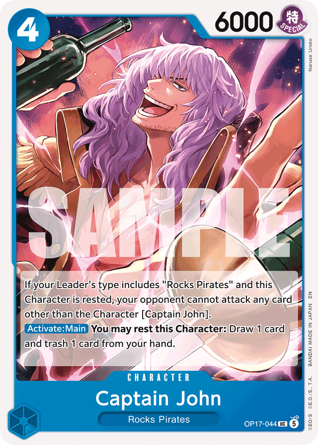 Captain John OP17-044 card, The World's Strongest Warriors