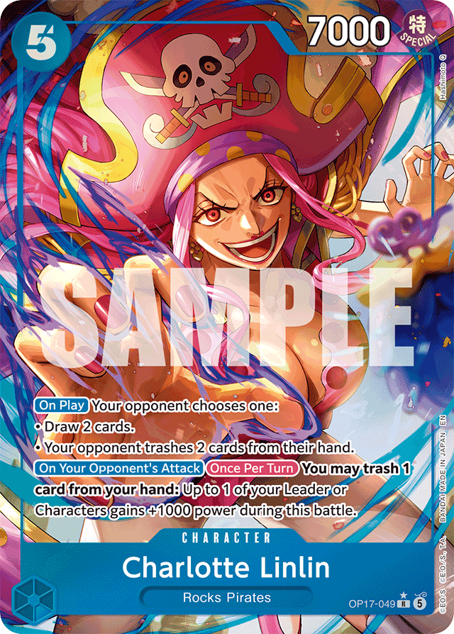 Charlotte Linlin OP17-049 Alt Art card, The World's Strongest Warriors