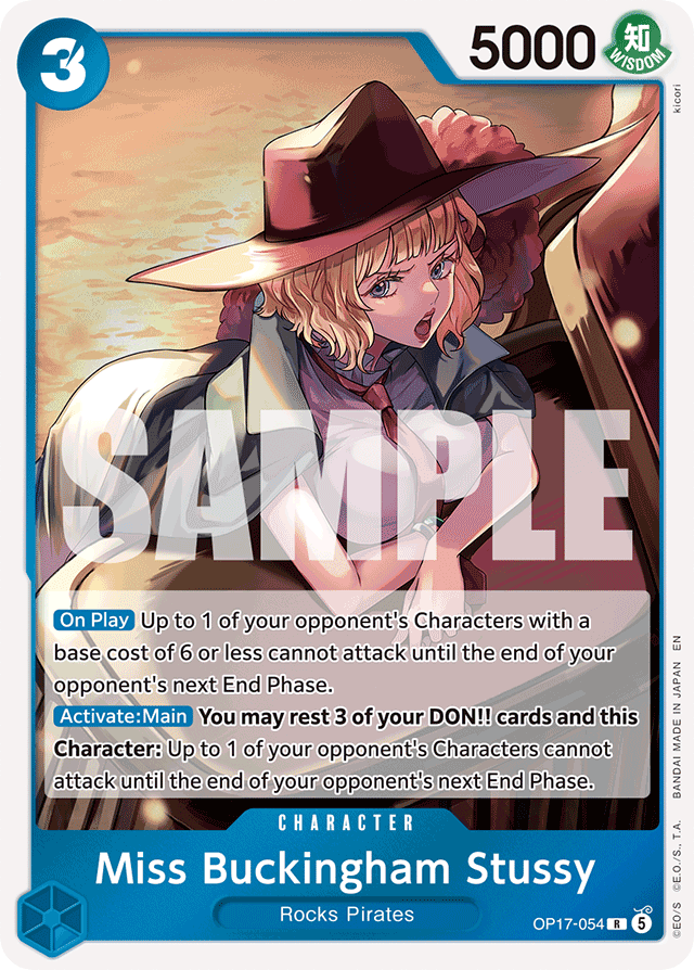 Miss Buckingham Stussy OP17-054 card, The World's Strongest Warriors
