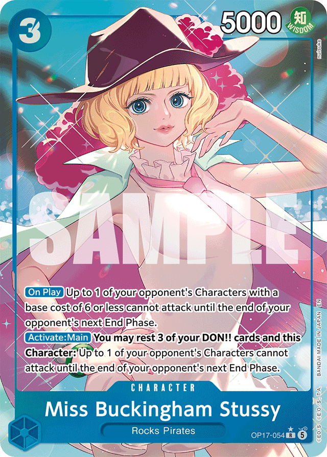 Miss Buckingham Stussy OP17-054 Alt Art card, The World's Strongest Warriors