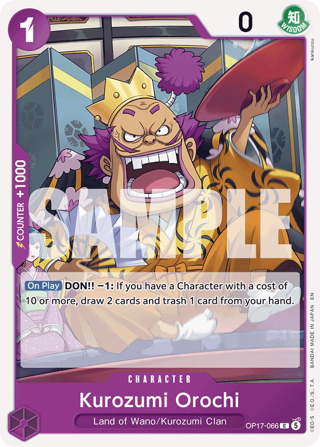 Kurozumi Orochi OP17-066 card, The World's Strongest Warriors
