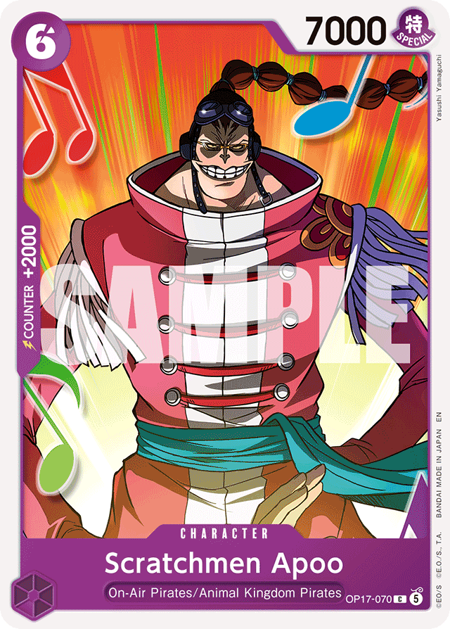 Scratchmen Apoo OP17-070 card, The World's Strongest Warriors