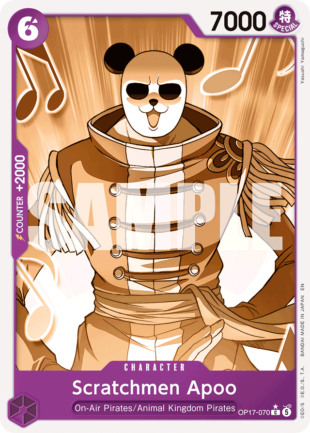 Scratchmen Apoo OP17-070 Pandaman Art card, The World's Strongest Warriors