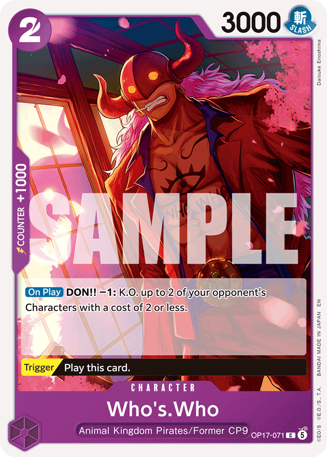 Who's.Who OP17-071 card, The World's Strongest Warriors