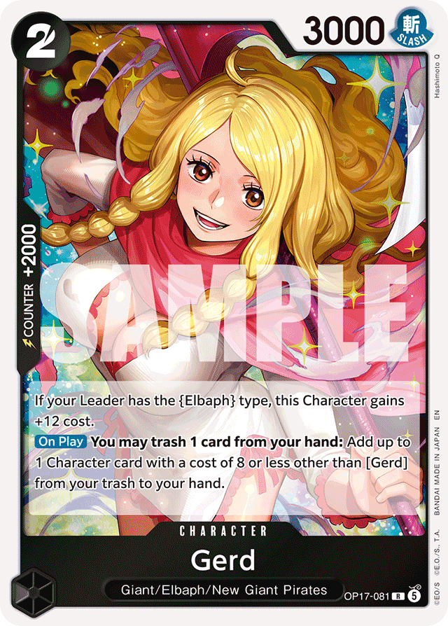 Gerd OP17-081 card, The World's Strongest Warriors