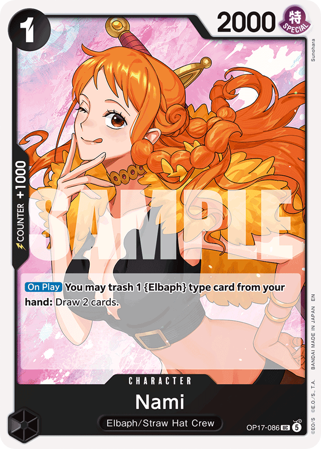 Nami OP17-086 card, The World's Strongest Warriors
