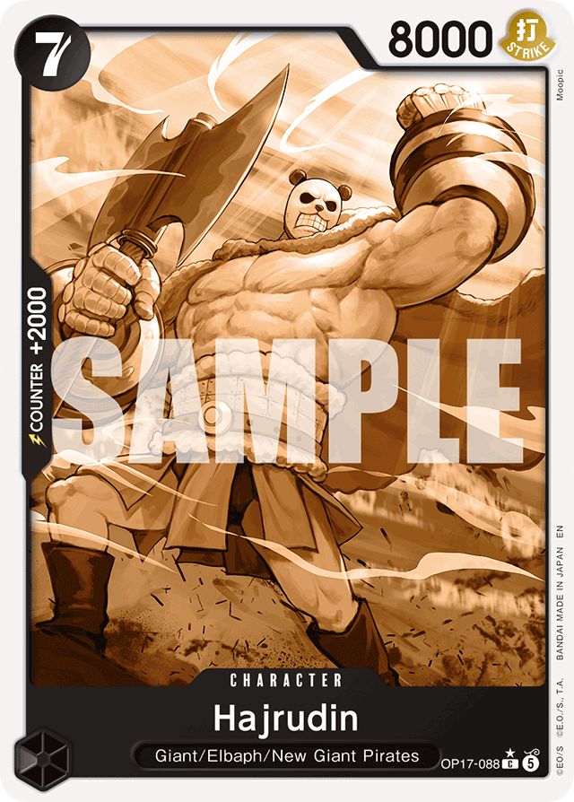 Hajrudin OP17-088 Pandaman Art card, The World's Strongest Warriors