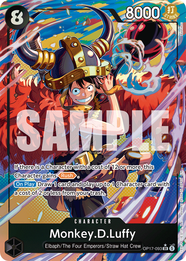 Monkey.D.Luffy OP17-093 Alt Art card, The World's Strongest Warriors
