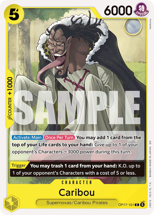 Caribou OP17-101 card, The World's Strongest Warriors
