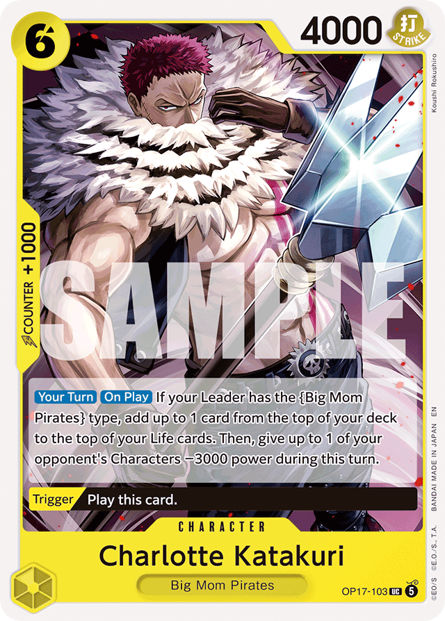 Charlotte Katakuri OP17-103 card, The World's Strongest Warriors