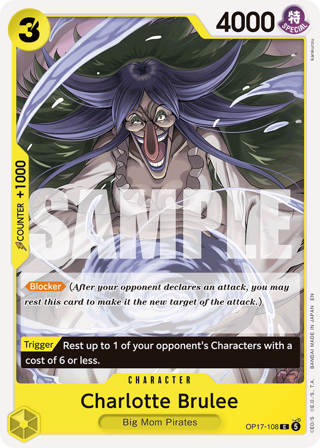 Charlotte Brulee OP17-108 card, The World's Strongest Warriors