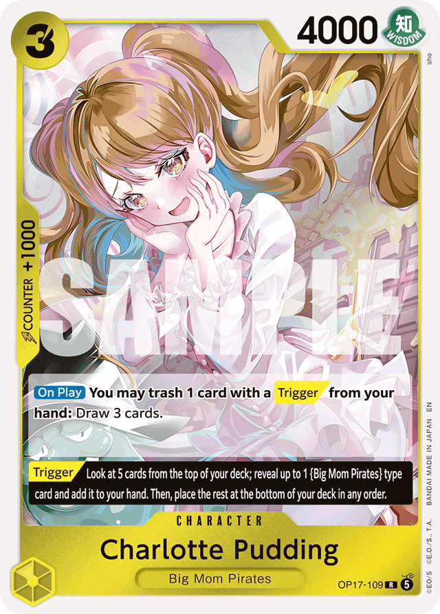 Charlotte Pudding OP17-109 card, The World's Strongest Warriors