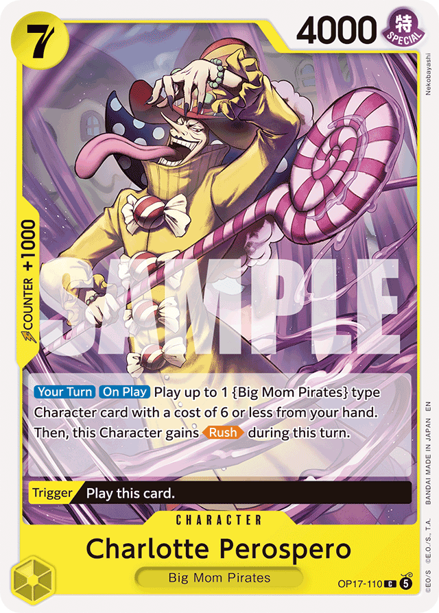 Charlotte Perospero OP17-110 card, The World's Strongest Warriors