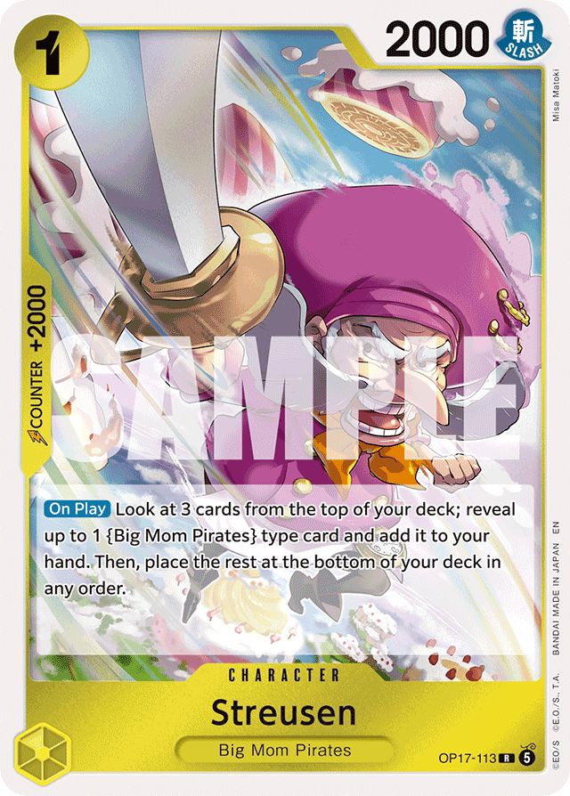 Streusen OP17-113 card, The World's Strongest Warriors