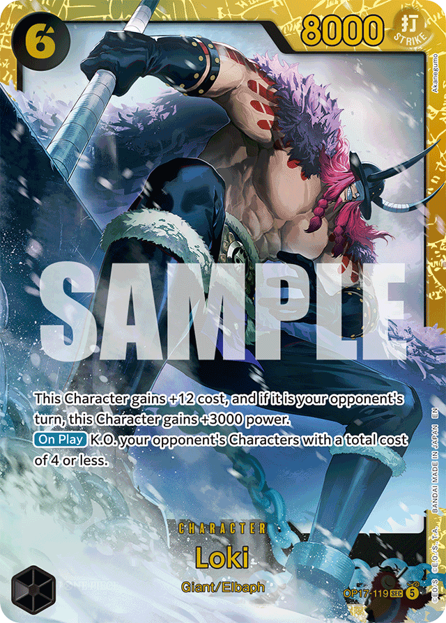 Loki OP17-119 card, The World's Strongest Warriors