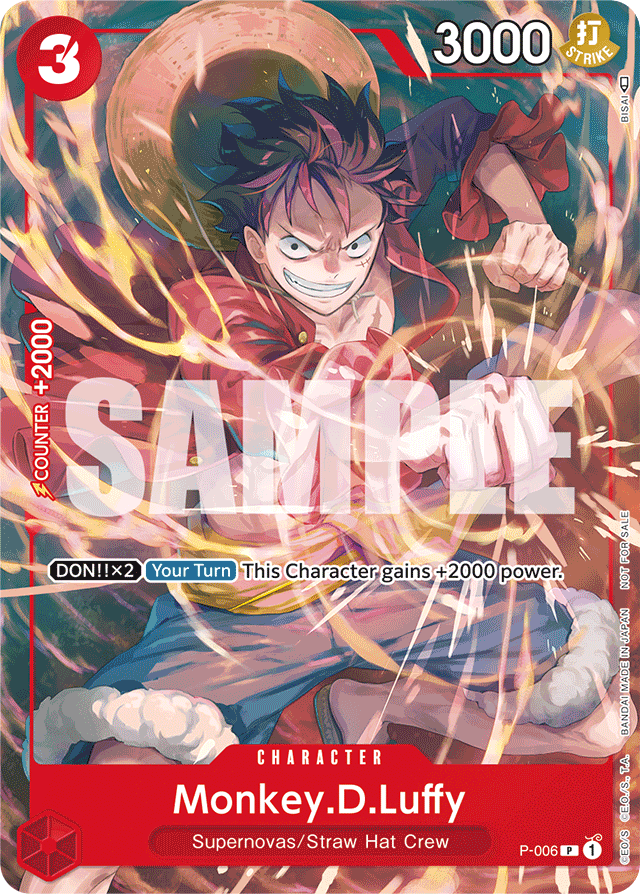 Monkey.D.Luffy P-006 card, Promos