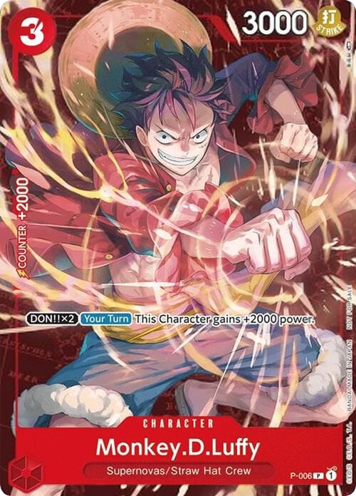 Monkey.D.Luffy P-006 Retail Alt Art card, Promos