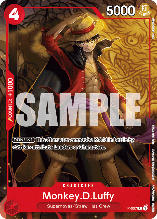 Monkey.D.Luffy P-007 card, Promos