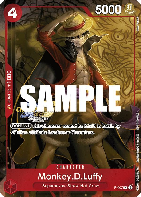 Monkey.D.Luffy P-007 Championship Stamp card, Promos