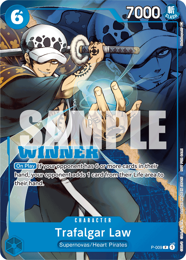 Trafalgar Law P-009 Winner Stamp card, Promos