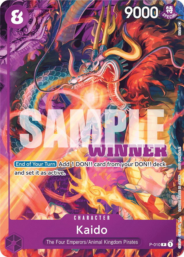 Kaido P-010 Winner Stamp card, Promos