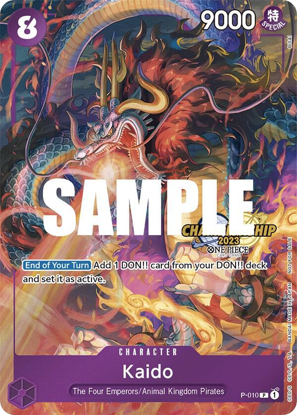 Kaido P-010 Championship Stamp card, Promos