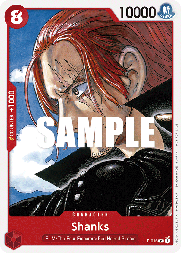 Shanks P-016 Film Red card, Promos