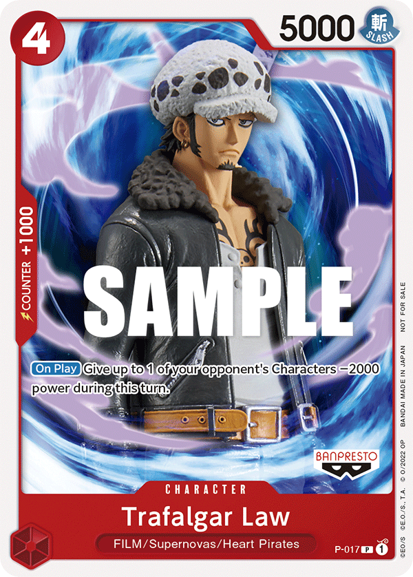 Trafalgar Law P-017 card, Promos