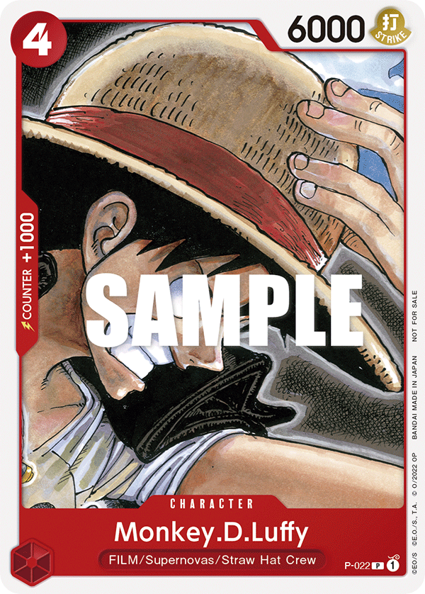 Monkey.D.Luffy P-022 card, Promos