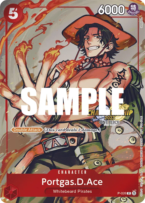 Portgas.D.Ace P-028 Championship Stamp card, Promos