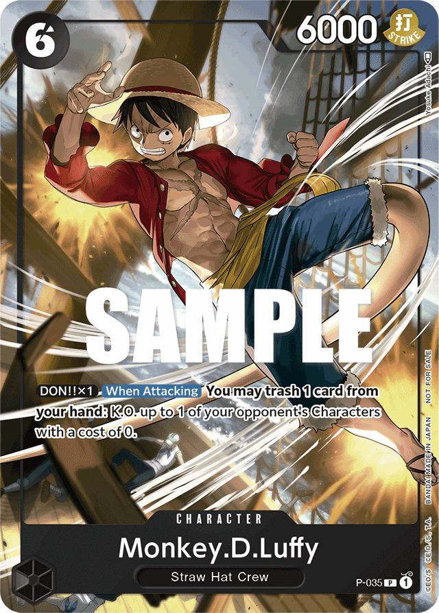 Monkey.D.Luffy P-035 card, Promos