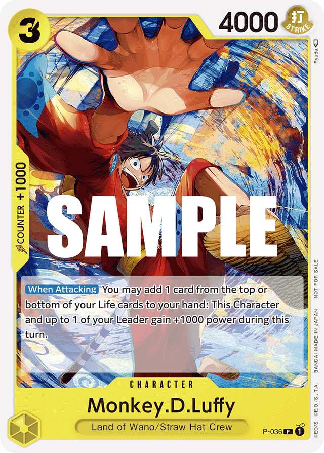 Monkey.D.Luffy P-036 card, Promos