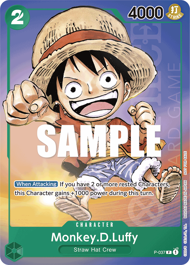 Monkey.D.Luffy P-037 card, Promos
