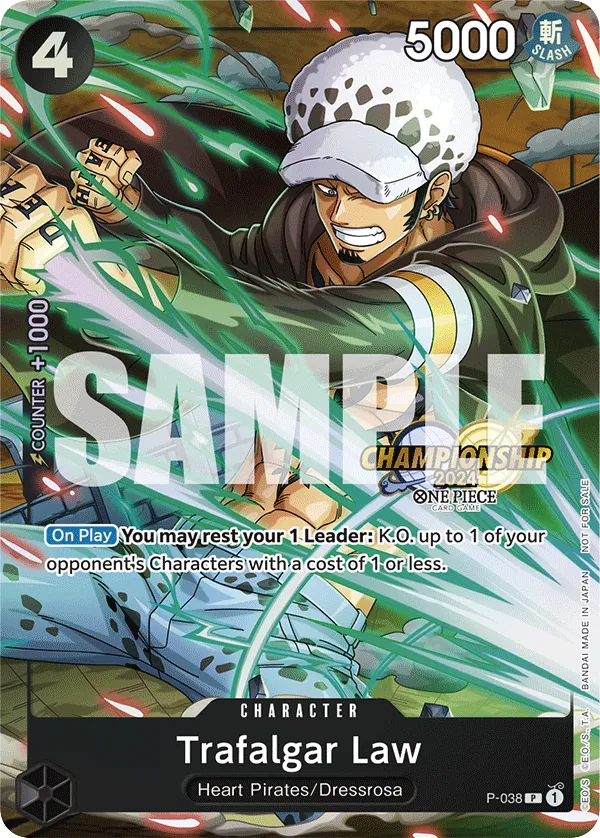 Trafalgar Law P-038 Championship Stamp card, Promos