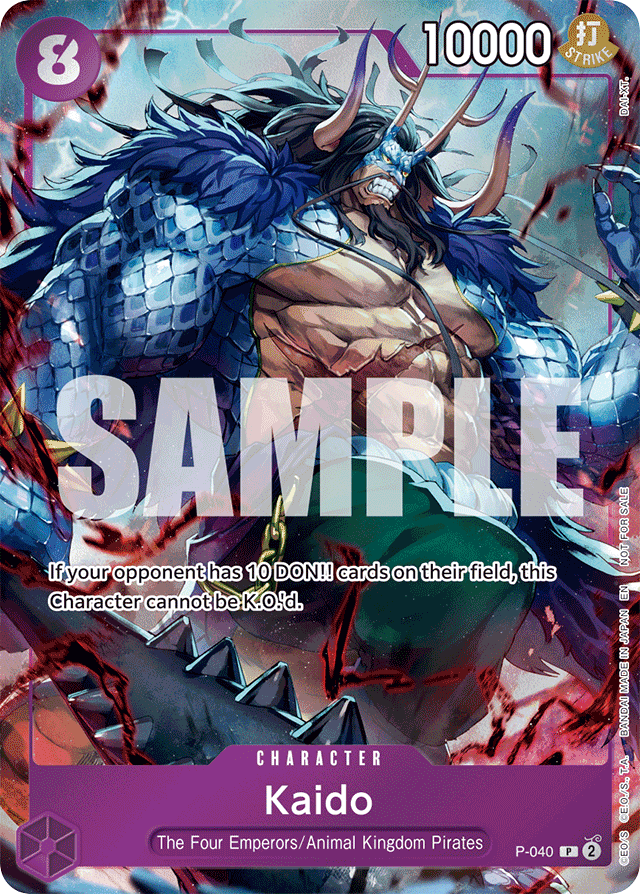 Kaido P-040 card, Promos