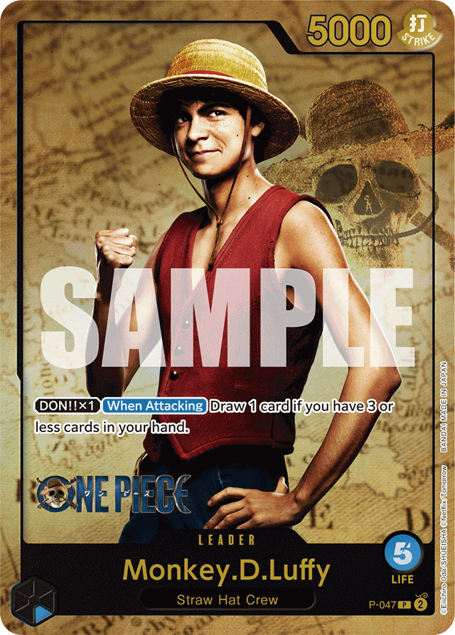 Monkey.D.Luffy P-047 Live Action Foil card, Promos