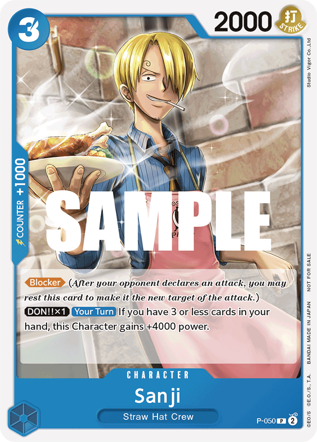 Sanji P-050 card, Promos