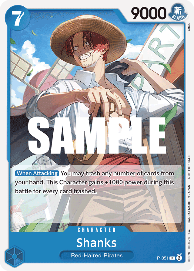 Shanks P-051 card, Promos