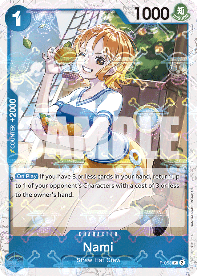 Nami P-053 Jolly Roger Foil card, Promos
