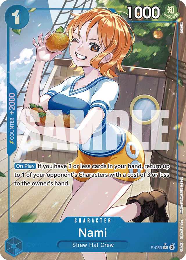 Nami P-053 Full Art card, Promos