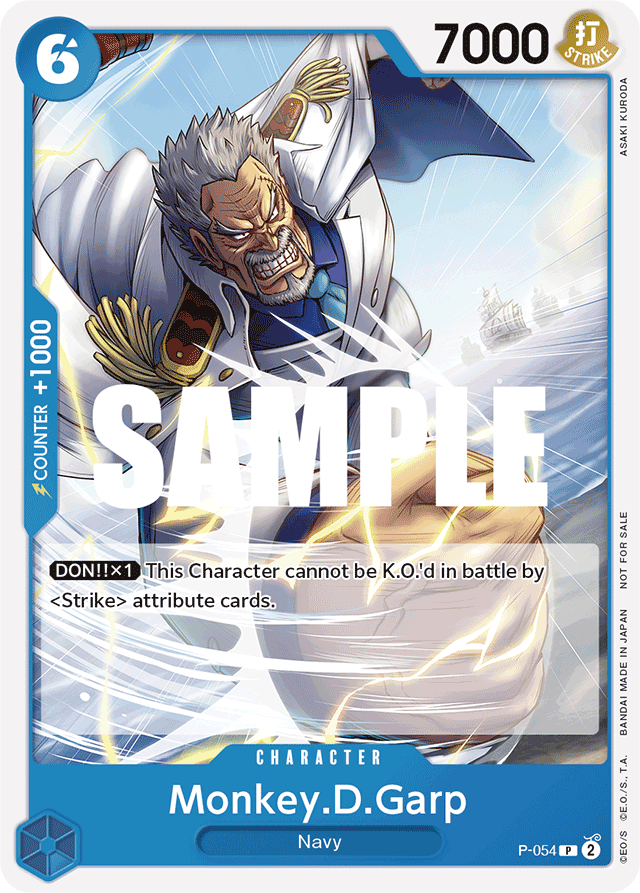 Monkey.D.Garp P-054 card, Promos