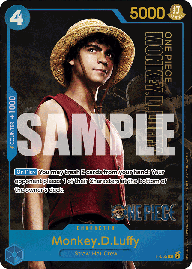 Monkey.D.Luffy P-055 Live Action Foil card, Promos